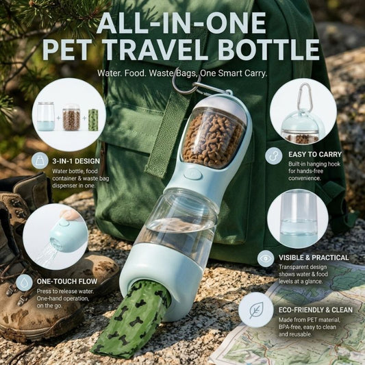 3-in-1 Dog Travel Bottle